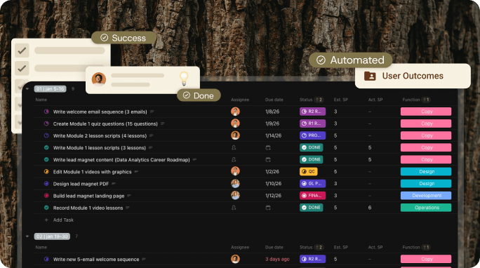 ClarityOS operating system dashboard